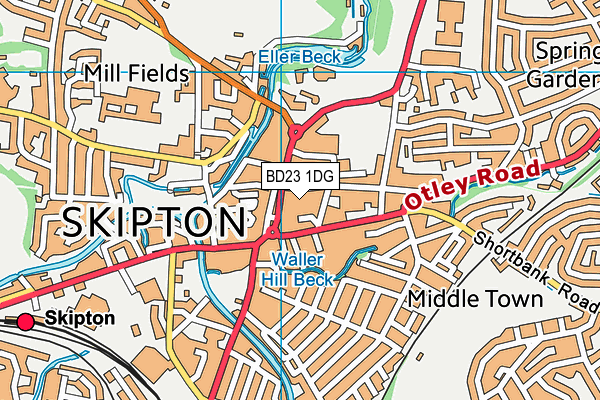 BD23 1DG map - OS VectorMap District (Ordnance Survey)