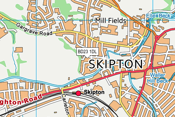 BD23 1DL map - OS VectorMap District (Ordnance Survey)