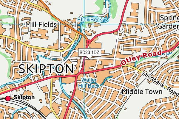 BD23 1DZ map - OS VectorMap District (Ordnance Survey)