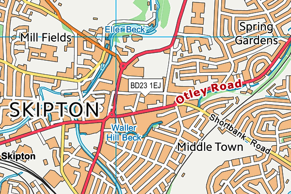 BD23 1EJ map - OS VectorMap District (Ordnance Survey)