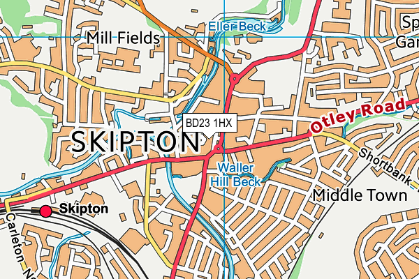 BD23 1HX map - OS VectorMap District (Ordnance Survey)