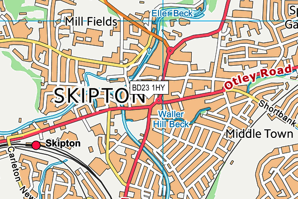 BD23 1HY map - OS VectorMap District (Ordnance Survey)