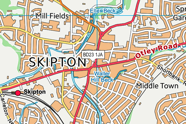 BD23 1JA map - OS VectorMap District (Ordnance Survey)