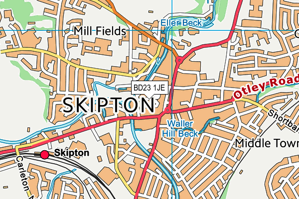 BD23 1JE map - OS VectorMap District (Ordnance Survey)