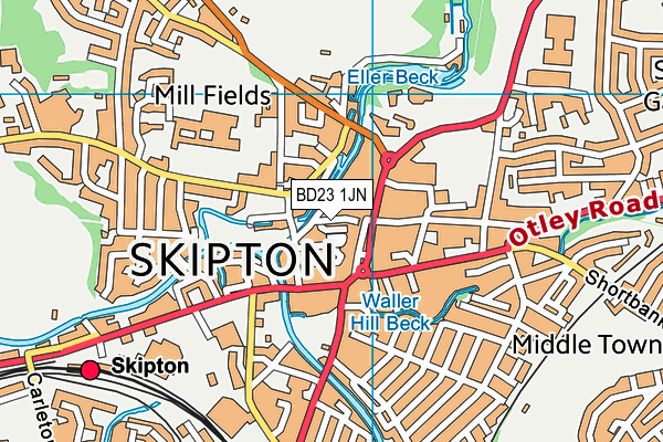 BD23 1JN map - OS VectorMap District (Ordnance Survey)