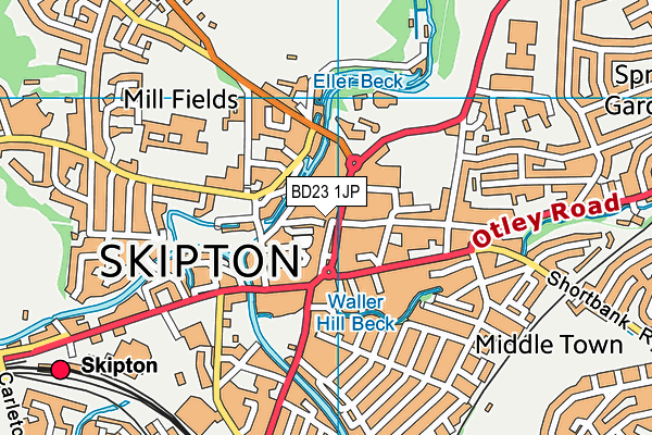 BD23 1JP map - OS VectorMap District (Ordnance Survey)