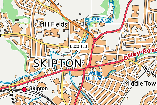 BD23 1LB map - OS VectorMap District (Ordnance Survey)