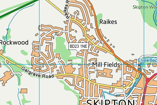 BD23 1NE map - OS VectorMap District (Ordnance Survey)
