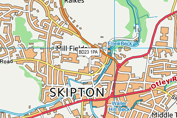 BD23 1PA map - OS VectorMap District (Ordnance Survey)