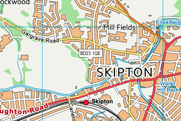 BD23 1QE map - OS VectorMap District (Ordnance Survey)