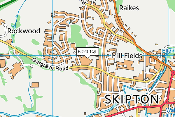 Skipton Girls' High School map (BD23 1QL) - OS VectorMap District (Ordnance Survey)