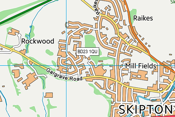 BD23 1QU map - OS VectorMap District (Ordnance Survey)