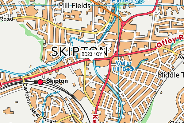 BD23 1QY map - OS VectorMap District (Ordnance Survey)