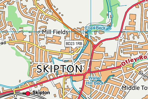 BD23 1RB map - OS VectorMap District (Ordnance Survey)