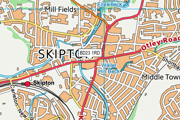 BD23 1RD map - OS VectorMap District (Ordnance Survey)