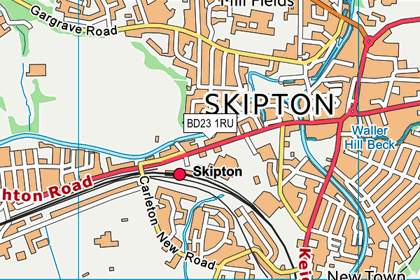 BD23 1RU map - OS VectorMap District (Ordnance Survey)