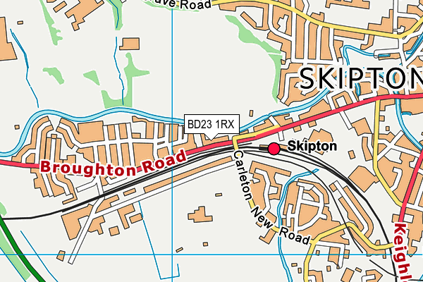 BD23 1RX map - OS VectorMap District (Ordnance Survey)