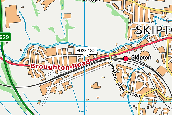 BD23 1SG map - OS VectorMap District (Ordnance Survey)