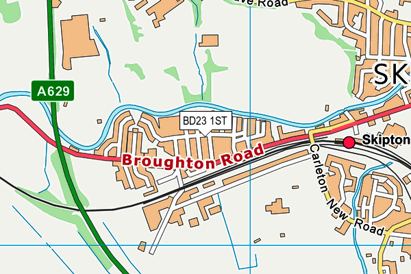 BD23 1ST map - OS VectorMap District (Ordnance Survey)