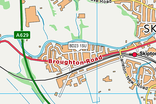 BD23 1SU map - OS VectorMap District (Ordnance Survey)
