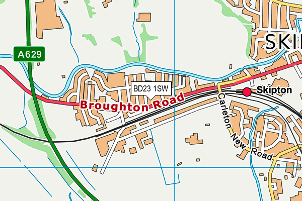 BD23 1SW map - OS VectorMap District (Ordnance Survey)