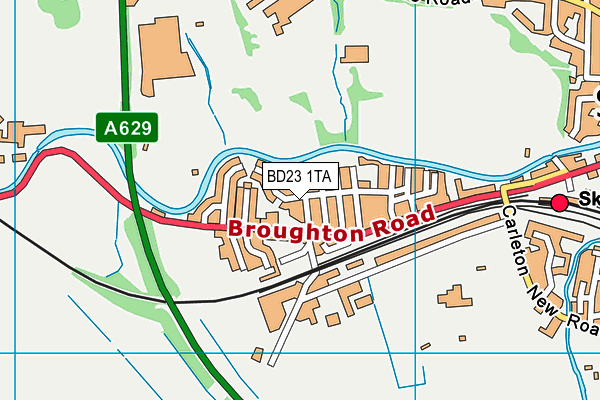 BD23 1TA map - OS VectorMap District (Ordnance Survey)