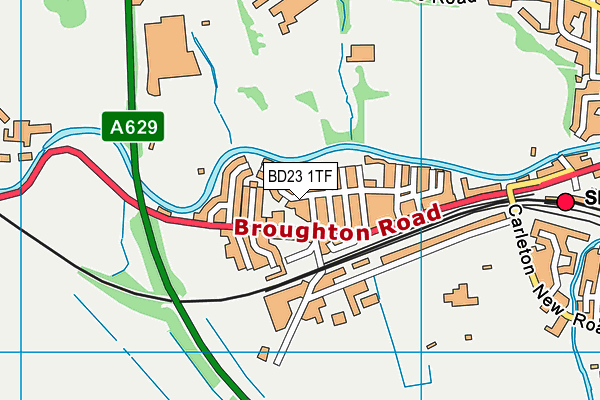 BD23 1TF map - OS VectorMap District (Ordnance Survey)