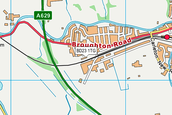 BD23 1TG map - OS VectorMap District (Ordnance Survey)