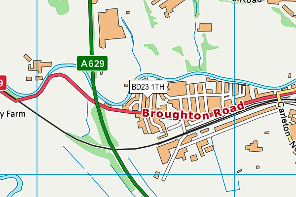 BD23 1TH map - OS VectorMap District (Ordnance Survey)