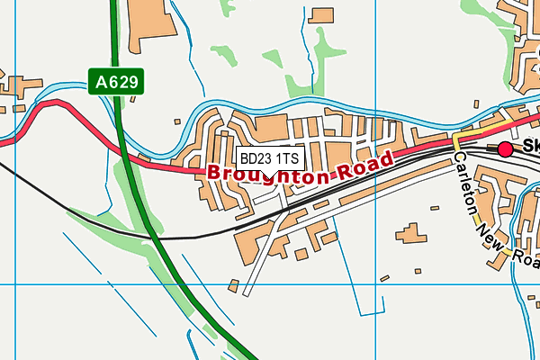 BD23 1TS map - OS VectorMap District (Ordnance Survey)