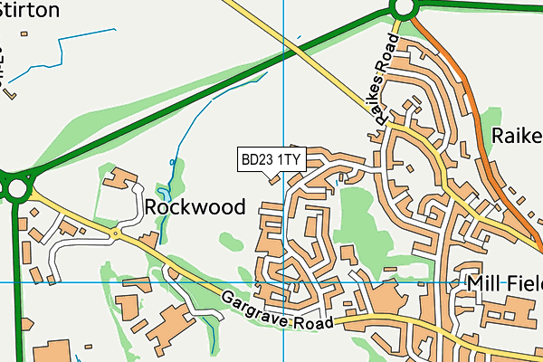 BD23 1TY map - OS VectorMap District (Ordnance Survey)