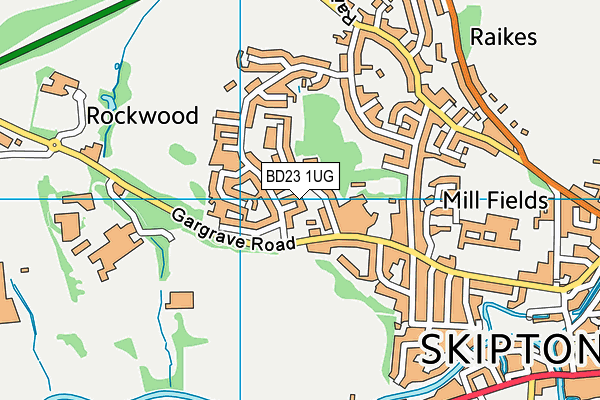 BD23 1UG map - OS VectorMap District (Ordnance Survey)