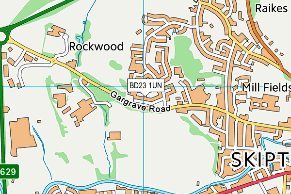 BD23 1UN map - OS VectorMap District (Ordnance Survey)