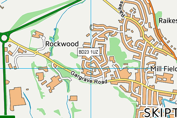 BD23 1UZ map - OS VectorMap District (Ordnance Survey)