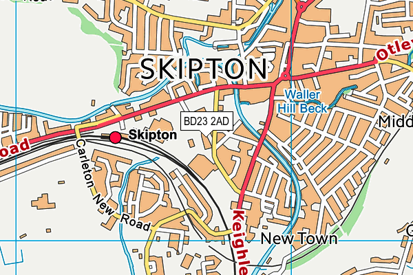 BD23 2AD map - OS VectorMap District (Ordnance Survey)