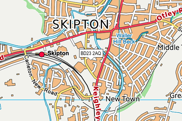 BD23 2AQ map - OS VectorMap District (Ordnance Survey)