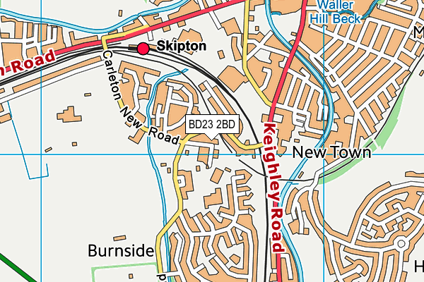 BD23 2BD map - OS VectorMap District (Ordnance Survey)