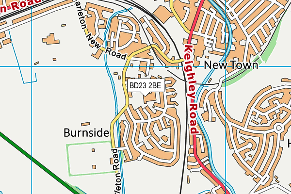 BD23 2BE map - OS VectorMap District (Ordnance Survey)