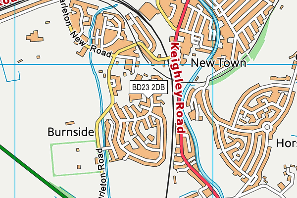 Brooklands School map (BD23 2DB) - OS VectorMap District (Ordnance Survey)