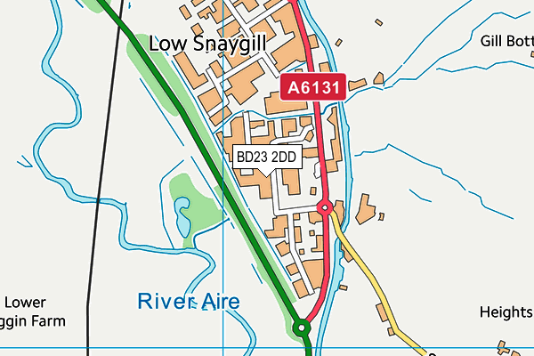 BD23 2DD map - OS VectorMap District (Ordnance Survey)