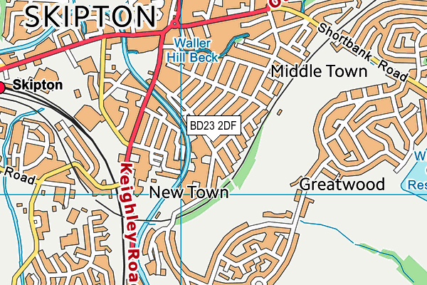 BD23 2DF map - OS VectorMap District (Ordnance Survey)