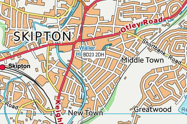 BD23 2DH map - OS VectorMap District (Ordnance Survey)