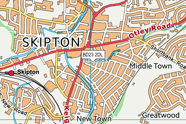 BD23 2DL map - OS VectorMap District (Ordnance Survey)