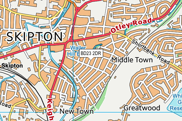 BD23 2DR map - OS VectorMap District (Ordnance Survey)