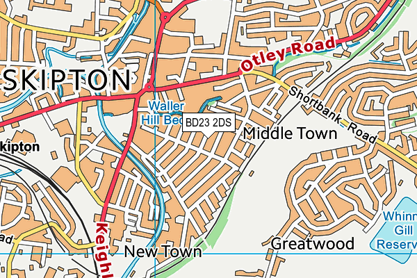 BD23 2DS map - OS VectorMap District (Ordnance Survey)