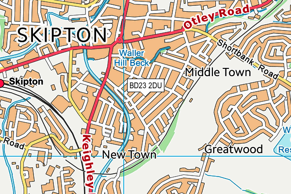 BD23 2DU map - OS VectorMap District (Ordnance Survey)