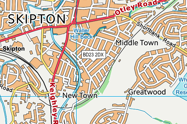 BD23 2DX map - OS VectorMap District (Ordnance Survey)