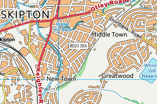 BD23 2EA map - OS VectorMap District (Ordnance Survey)