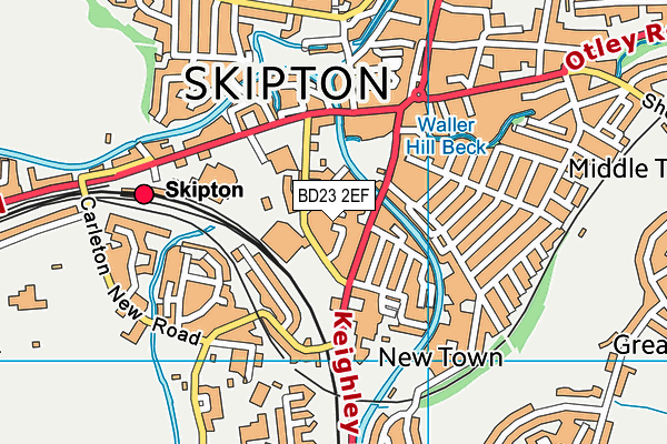 BD23 2EF map - OS VectorMap District (Ordnance Survey)