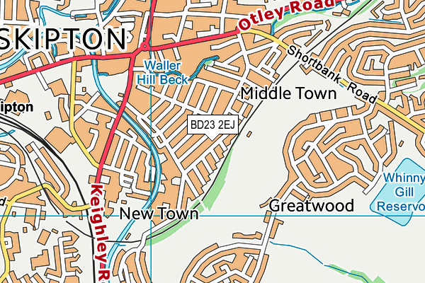 BD23 2EJ map - OS VectorMap District (Ordnance Survey)